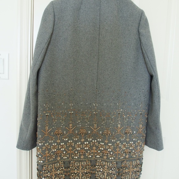 J.Crew Collection Embellished Cocoon Coat S 6 - Picture 3 of 7